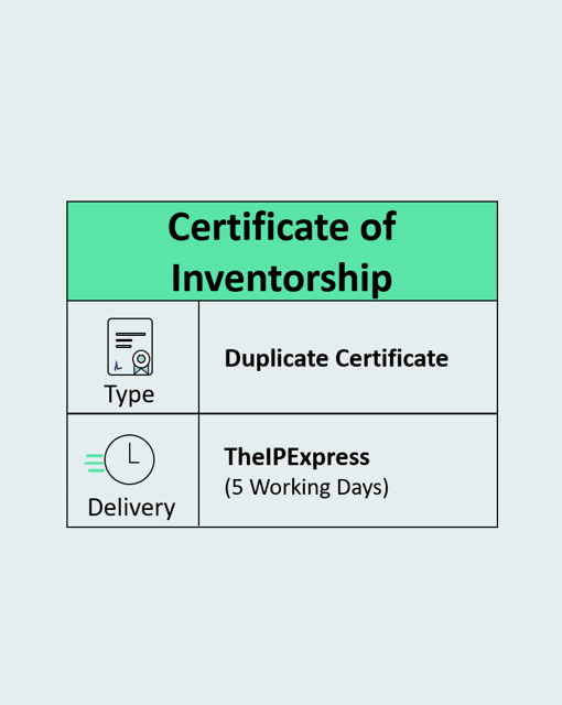 Certificate of Inventorship