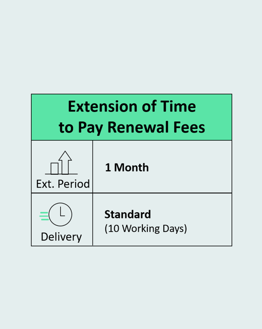 Extension of Time to Pay Renewal Fees One Month