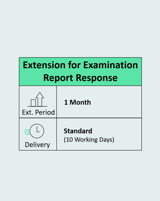 Extension for Examination Report Response One Month