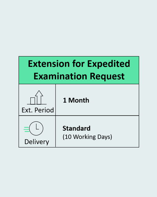 Extension for Expedited Examination Request One Month