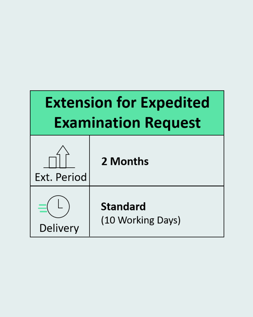 Extension for Expedited Examination Request Two Months