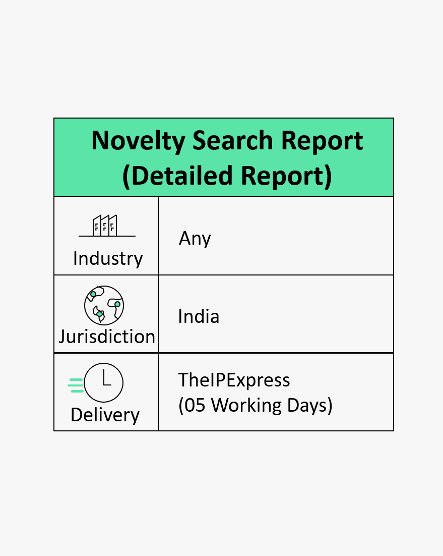 India Patent Novelty Search Report (Detailed)