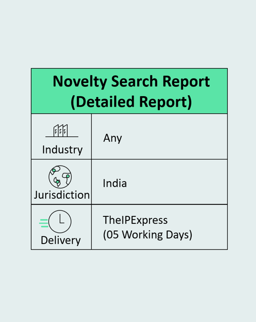 India Patent Novelty Search Report (Detailed)